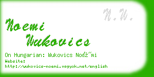 noemi wukovics business card